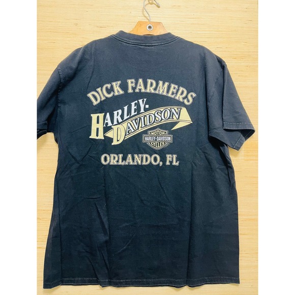 Harley Davidson Motorcycles T Shirt XL Black Dick Farmers Orlando FL Graphic Tee - Picture 5 of 6